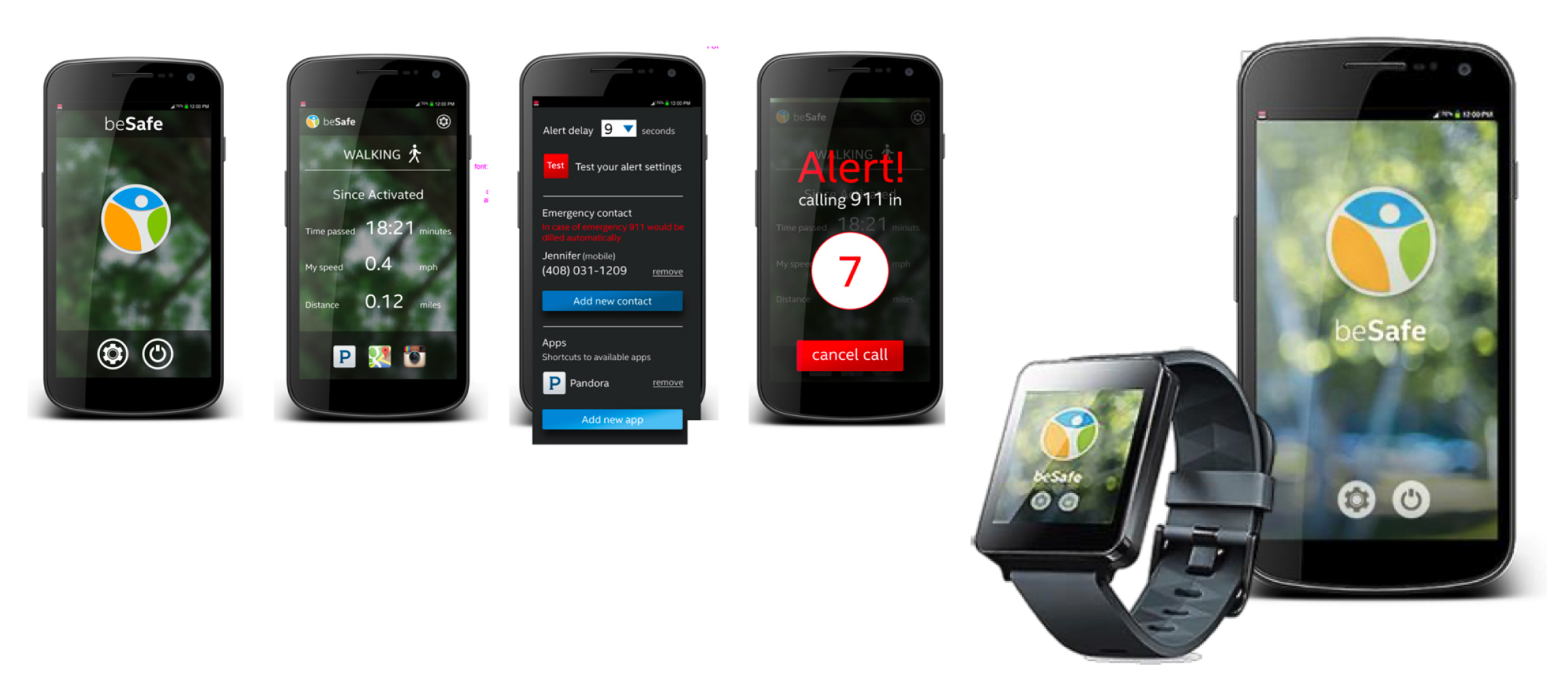 McAfee beSafe Mockups