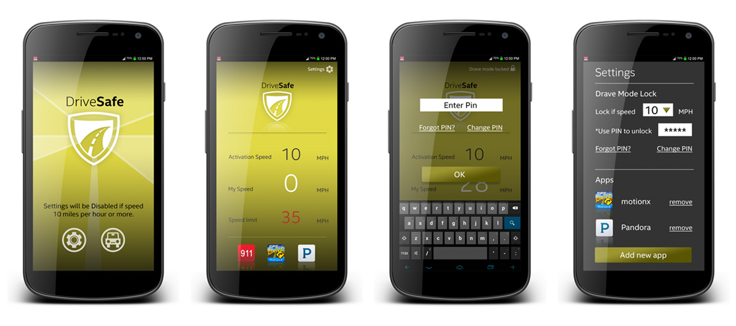 McAfee DriveSafe Mockups