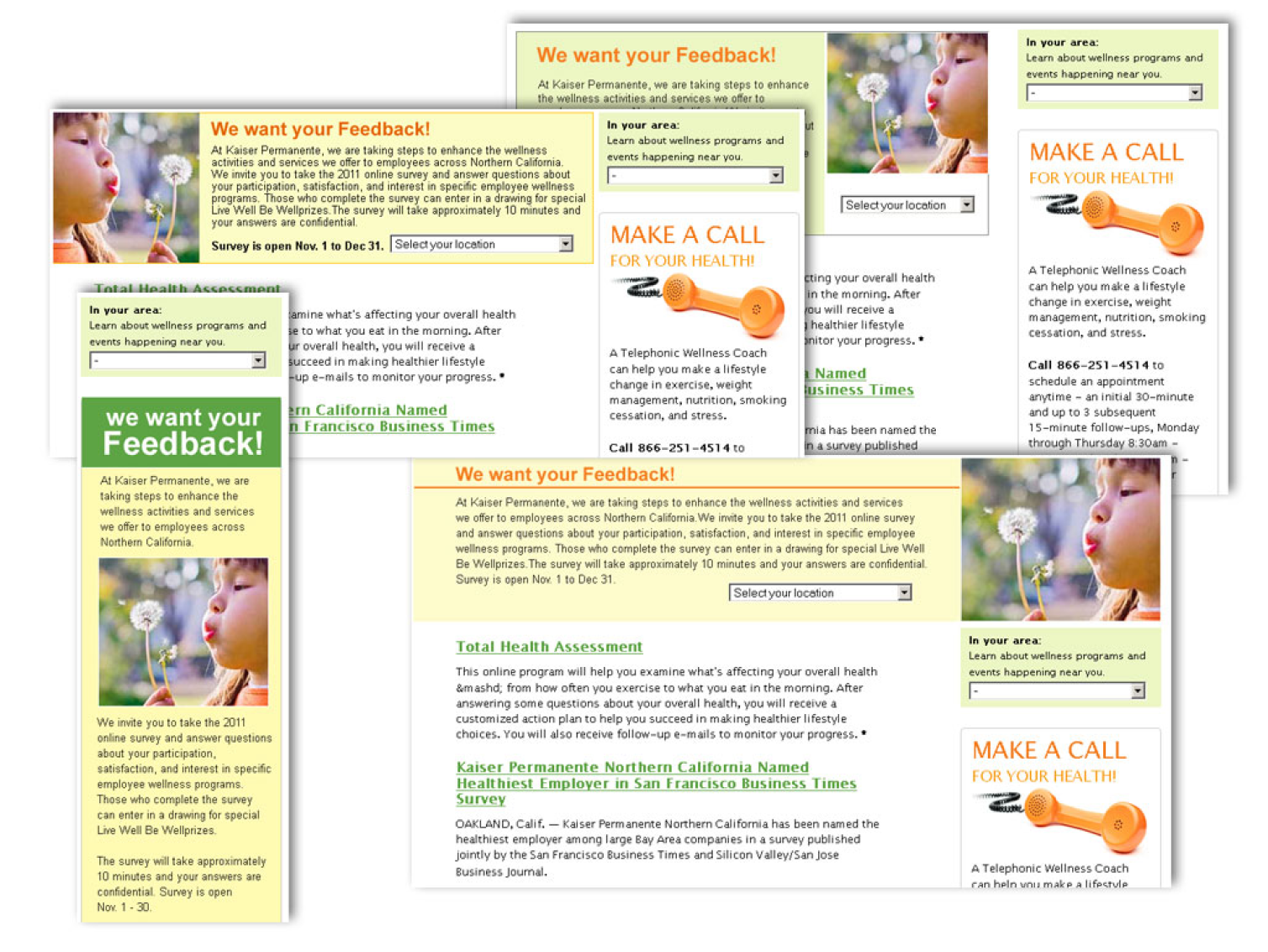 Kaiser Permanente Mockups