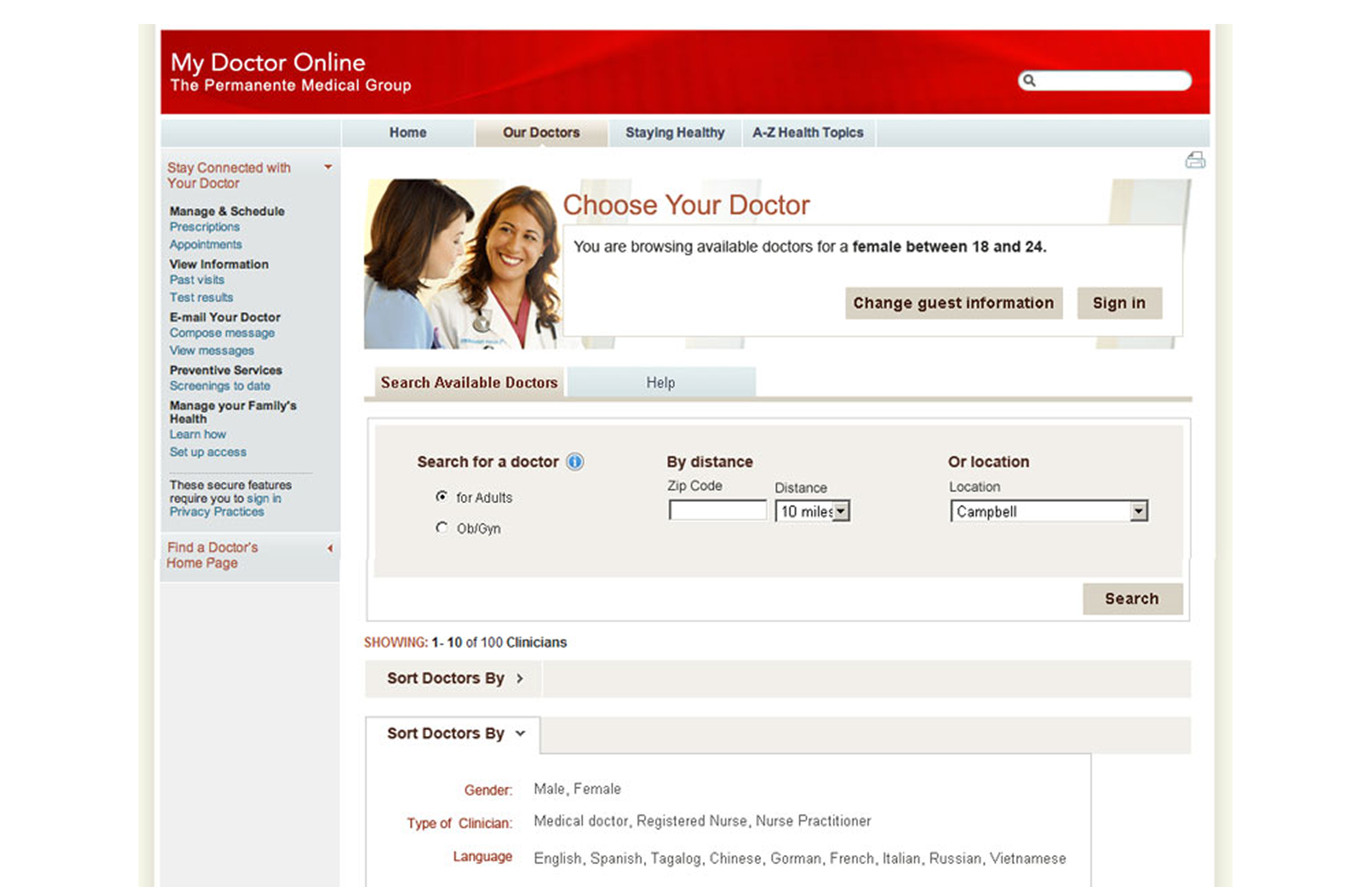 Kaiser Permanente Mockups