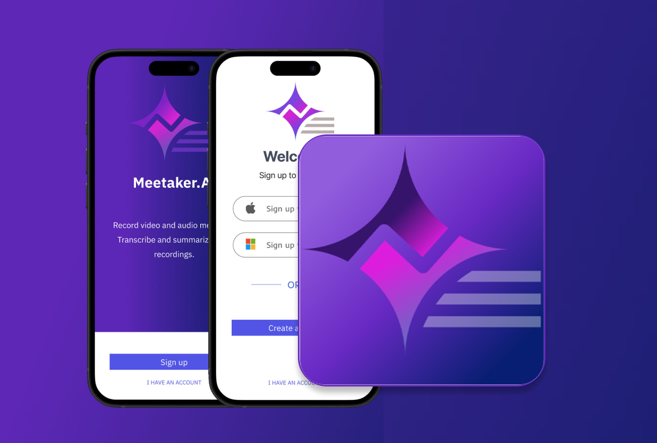 Meetaker AI product screens