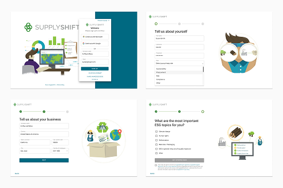 SupplyShift login and onboarding