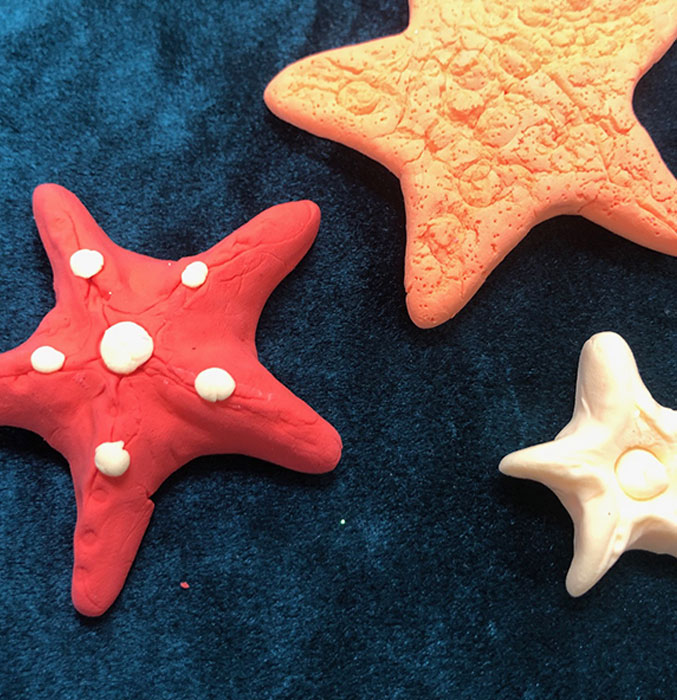 Nyra clay starfish artwork