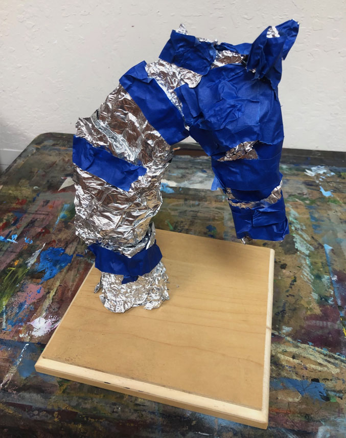 Sculpture foil wireframe